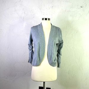 Peter Nygard cropped cardigan gray size S